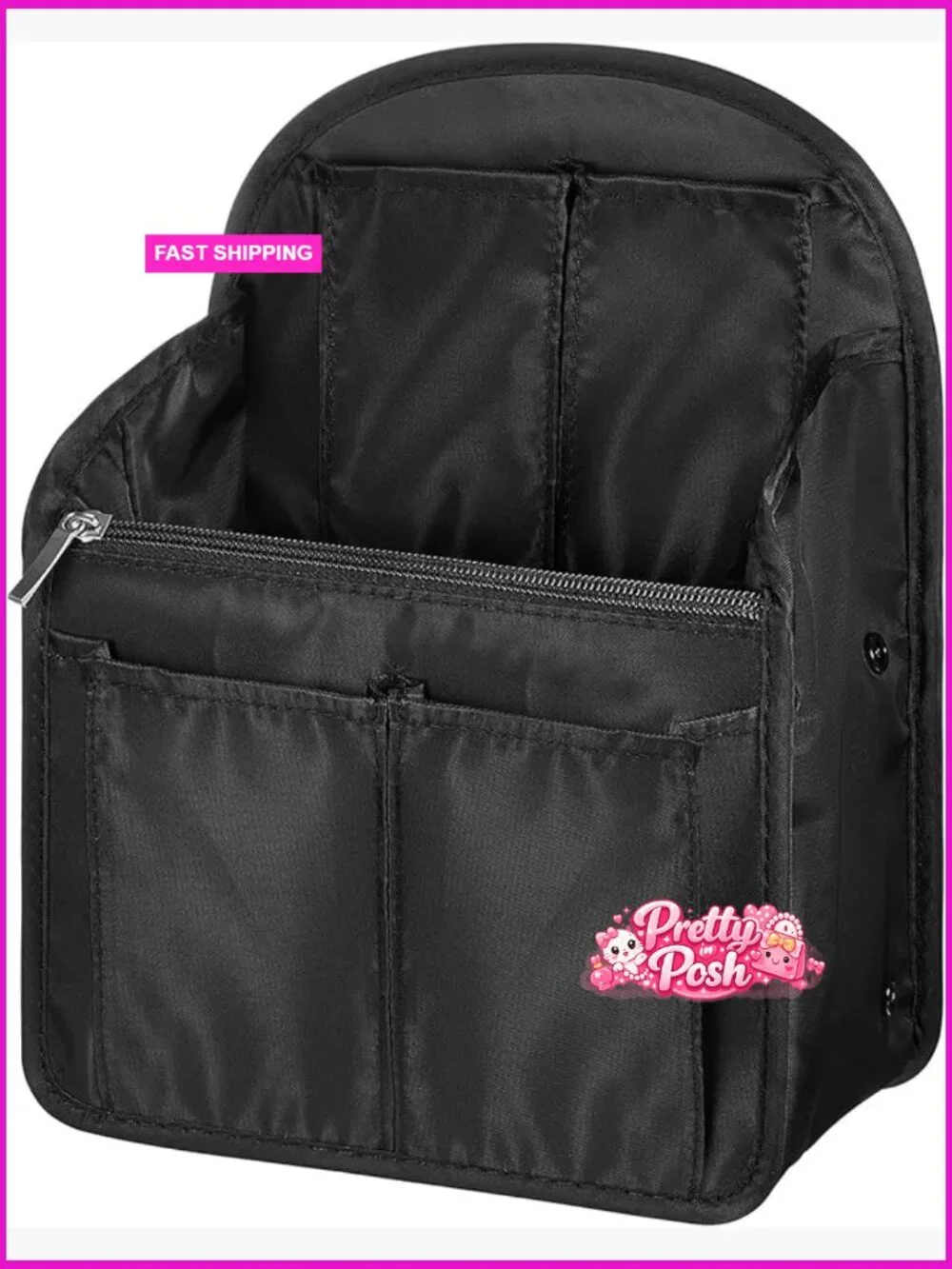 Mini Backpack Organizer Insert Waterproof Nylon Bag Organizer with Many Pockets